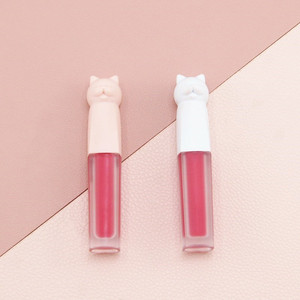 <span class=keywords><strong>Tube</strong></span> de brillant à lèvres givré mignon chaton de 3 ml 3 g, contenant de brillant à lèvres animal de dessin animé - Product Image 6