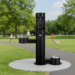 ตู้กดน้ำดื่มสแตนเลส 304 SS สำหรับกลางแจ้ง แบบตั้งพื้น ให้ความร้อนได้ เหมาะสำหรับใช้ในที่สาธารณะและเป็นที่ให้น้ำสัตว์เลี้ยง - Product Image 3