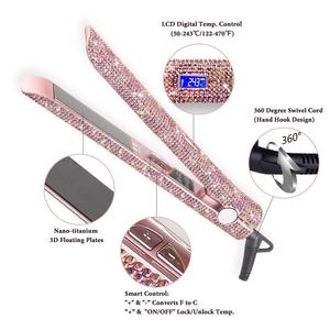 Jadeempress Meilleur Gros Bling Fer Plat Titane Fers 450 Degrés <span class=keywords><strong>Afro</strong></span> <span class=keywords><strong>Cheveux</strong></span> Défrisants/ - Product Image 3
