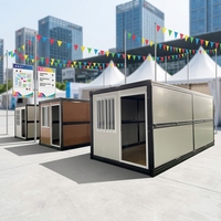 Maison préfabriquée pliable de 20 pieds : Maison modulaire portable en acier, type conteneur, pour hôtel, Airbnb et usage résidentiel