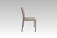 Chaise de salle à manger rembourrée avec cadre en métal et revêtement en PU, style moderne et minimaliste, vente chaude directe usine