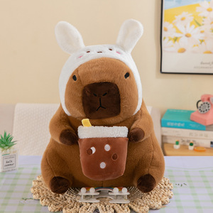 ตุ๊กตาคาปิบารา น่ารัก น้ำนม ชา ดอกไม้ น้ำ โลมา ของเล่นตุ๊กตาขนาดใหญ่ ใช้เป็นหมอน ของขวัญวันเกิดสำหรับเด็กและเด็กผู้หญิง - Product Image 3