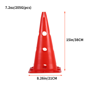Cono di allenamento per agilità da 38 cm da 15 pollici con foro per l'allenamento della squadra di calcio Hockey su calcio - Product Image 4