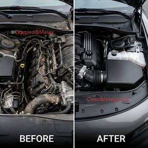 Cache-poussière latéral moteur et cache de support de radiateur, résistant à la déformation thermique, compatible Dodge Charger 2011-2022 - Product Image 3