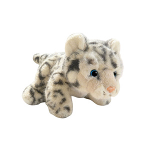 100 pièces, faible MOQ, haute qualité, animaux sauvages réalistes, léopard des neiges, jouets en peluche - Product Image 1
