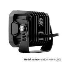 Feux de travail LED 3 pouces 40W avec halo DRL blanc et ambre, feux de route pour camion, VTT, UTV, SUV
