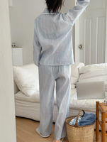 Ensemble pyjama en coton et bambou personnalisé pour femmes, deux pièces, été, automne, respirant, vêtements de nuit, vêtements de maison