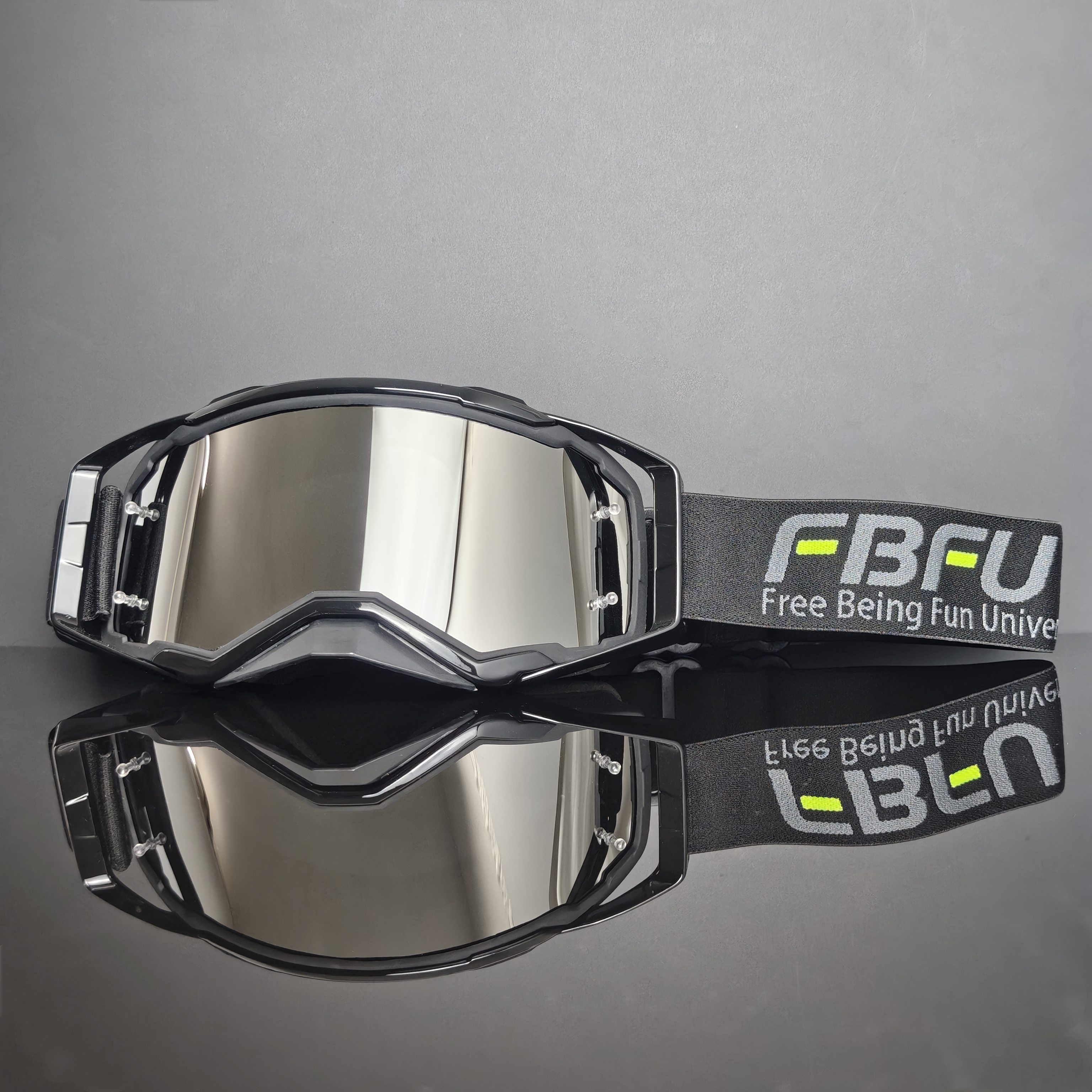 Black framed silver glasses