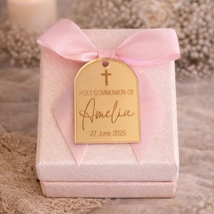 Plaque nominative personnalisée en acrylique gravée au laser, logo personnalisé, bijoux faits main, souvenir de <span class=keywords><strong>mariage</strong></span> ou de cérémonie - Product Image 2