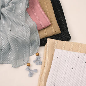 2025 été nouveau Design foulard enveloppement de haute qualité longue étirement dans les quatre sens séchage rapide 6 couleurs solide Polyester sensation de crepiness écharpe - Product Image 3