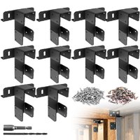 Support de toit pour conteneur maritime JH-Mech compatible avec les poutres en bois 2x4 et 2x6, supports de poutre en acier thermolaqué pour conteneur maritime