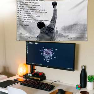 ธงคำคมสร้างแรงบันดาลใจ ร็อคกี้ บัลบัว ซันไชน์ แอนด์ เรนโบว์ส ขนาด 3x5 ฟุต พร้อมห่วงทองเหลืองอย่างดี สำหรับตกแต่งภายนอก - Product Image 3