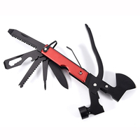 WELLFLYER MUPL-073 Couteau marteau multifonctionnel en acier inoxydable, pliable, portable, écologique, outil multifonctionnel avec ouvre-bouteille
