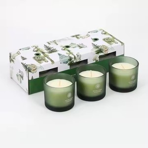 เทียนธรรมชาติออร์แกนิกของขวัญแต่งงานไร้ควันสำหรับแขกที่ใส่ขี้ผึ้งถั่วเหลืองขวดแก้วสีขาวสีดำชุดเทียนหอม - Product Image 4