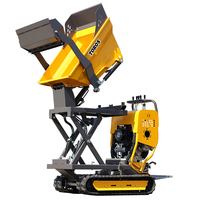 Mini-dumper autochargeur 800 kg à moteur diesel, avec benne pivotante, certifié CE EURO 5, pour chantier et logistique - Prix de gros