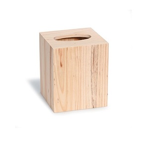 Porte-boîte à mouchoirs en bois moderne pour salon, table à manger, salle de bain, chambre et décoration intérieure contemporaine - Product Image 3