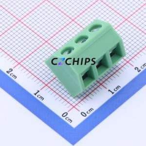 KF127S-5.08-3P Screw Terminal Block Through hole Component (THT),P=5.08mm Connector 1x3P 5.08mm Green Through Hole - Product Image 1