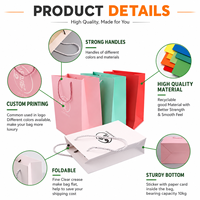 Bolsas de papel impresas de marca de ropa personalizada con su propio logotipo, bolsas de papel de compras de cartón, bolsas de regalo para pequeñas empresas