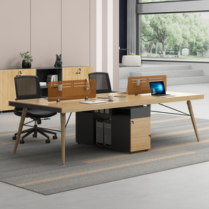 Hiện Đại Thiết Kế Đơn Giản Văn Phòng Điều Hành Bàn Bàn Máy Trạm Chất Lượng Cao Vật Liệu Bền Hội Đồng Quản Trị Cho Đa-Nhân Viên Nội Thất Văn Phòng - Product Image 2