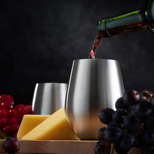 Verre à vin sans pied en acier inoxydable à paroi simple de 18 oz, <span class=keywords><strong>incassable</strong></span>, avec logo personnalisé, style classique - Product Image 3