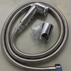 Pistolet pulvérisateur de toilette portable en ABS argenté, buse de bidet à jet unique pour salle de bain - Product Image 3