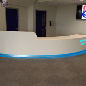 定制光面白色高品质科瑞安材料办公大楼接待柜台 无起订量 - Product Image 1