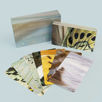 Boîte magnétique en papier personnalisée avec estampage doré pour jeu de cartes d'affirmation éco-responsable pour la famille, jeu de cartes Papillon Challenge