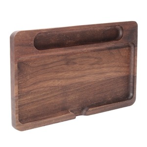 Muxiang American Black Walnut Wood Cigarette Tray Tobacco Storage Rolling Tray With Humidity Gauge For Smoking Accessories - Product Image 5