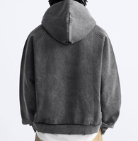 Sweat à capuche surdimensionné personnalisé pour homme, en molleton 100 % coton, de haute qualité, épais, effet vintage, pour l'automne, style streetwear
