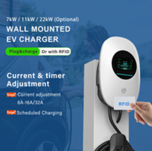 เครื่องชาร์จรถยนต์ไฟฟ้าสำหรับบ้าน 7kW 11kW 22kW แบบติดผนัง  Type2 Type1  สถานีชาร์จอัจฉริยะ สำหรับรถยนต์พลังงานใหม่ Tesla BYD - Product Image 5
