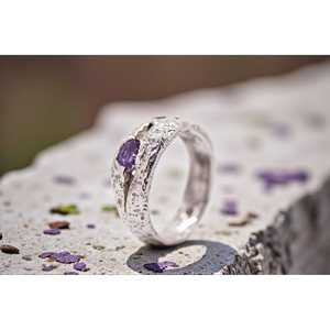 Handmade Hand Carved <b>Amethyst</b> Gemstone Organic Branch Style Vintage 925 Sterling <b>Silver</b> <b>Ring</b> Band Made Turkey - Product Image 6