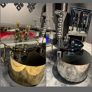 Tavolo da caffè a specchio in vetro argento oro divano e centro tè <span class=keywords><strong>mobili</strong></span> per la <span class=keywords><strong>casa</strong></span> con tappeti e materasso - Product Image 1