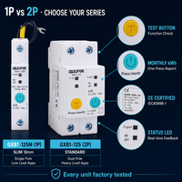 GXPR GXB1-63M Tuya WiFi Smart MCB 1P 2P 63A Ewelink Remote Control Circuit Breaker Mendukung Alexa Google Home
