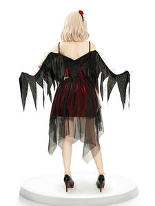 Costume de cosplay d'Halloween pour femmes, tendance 2026, <span class=keywords><strong>ange</strong></span> noir, diable rouge, robe de scène, ensemble de costumes de jeu de rôle - Product Image 3