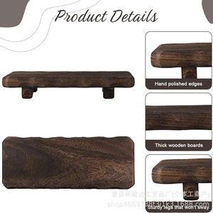 Support de base en bois pour aromathérapie, support rectangulaire pour huiles essentielles et bougies, rangement de bureau multifonctionnel, décoration de la maison - Product Image 3