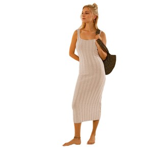 Abito Lungo a Righe Casual da <span class=keywords><strong>Donna</strong></span>, Leggero ed Elegante per l'Estate, Vestito Maxi Comodo per Uso Quotidiano, Maglione per Signore - Product Image 5