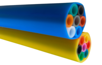 Tuyau en mèche léger en PEHD à âme en silicone, bobine 7 voies de 200 m pour fibre optique soufflée FTTH, télécommunications souterraines
