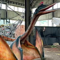 Modèle ou exposition animatronique de Quetzalcoatlus pour parc à thème sur les dinosaures, décorations de dinosaures volants grandeur nature pour extérieur