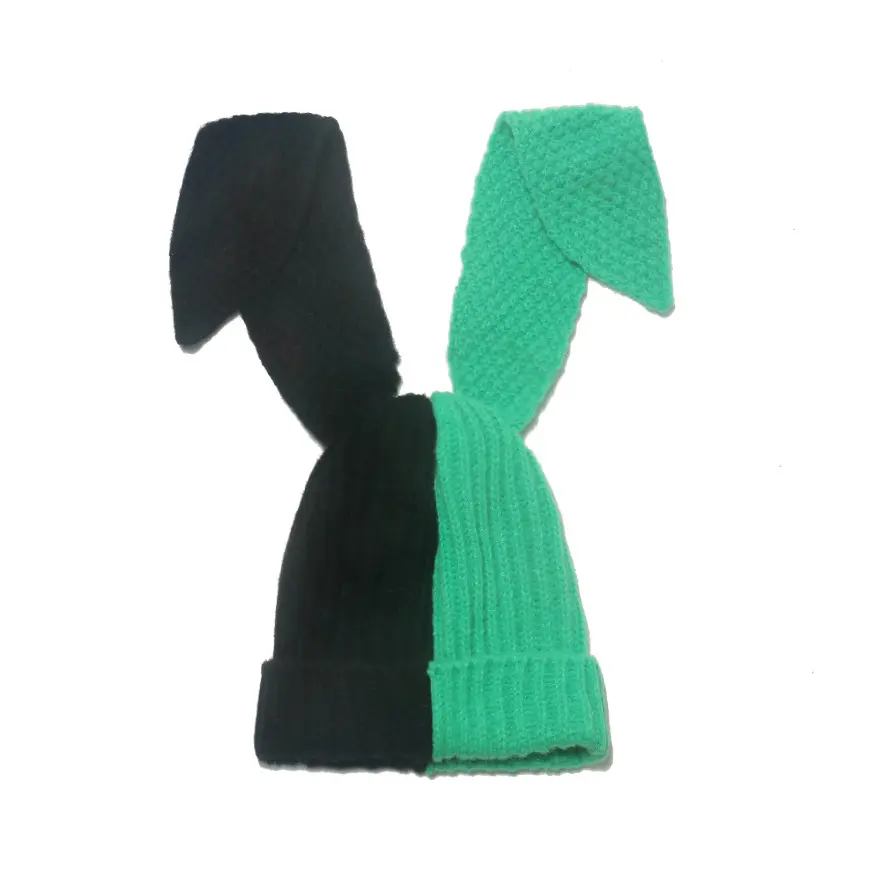 قبعة أرنب تنكرية فستان تنكري للحفلات دافئ بألوان طويلة قبعة جمجمة قبعات شتوية سميكة