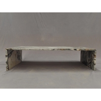 Table basse rectangulaire contemporaine en marbre Breccia Grigio, meubles de salon de luxe en pierre naturelle SH STONE