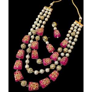 Tambal Mala <b>Jewellery</b> <b>Set</b> Wedding Party <b>Jewellery</b> <b>Sets</b> for Women Including Choker Earring for Gifts - Product Image 1