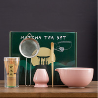 Ensemble de thé matcha personnalisé, bol japonais en céramique, fouet en bambou, cuillère, passoire, support, fouet à matcha, kit de cérémonie, ensemble Chasen