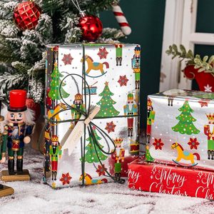 Papel de Regalo Plateado Navideño Reversible con Diseño de Árbol Cascanueces, 17 Pulgadas x 32.8 Pies, Papel para Envolver Regalos y Manualidades - Product Image 5