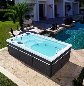 <span class=keywords><strong>Promotion</strong></span> 3.9m longueur luxe extérieur sans fin spas de natation piscine Balboa système de contrôle bulle d'air Jets de Massage acrylique tourbillon - Product Image 2