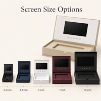 Boîte cadeau de luxe pour vin avec écran LCD, insert pour bouteille et écran rechargeable pour présentation de marque VIP