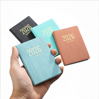 Bloc-notes de poche écologique 2027, mini carnet de notes portable en papier, calendrier quotidien et hebdomadaire fin en anglais, format compact de poche