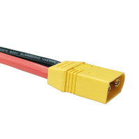 Kabel Harness Kabel Otomotif XT-90-M 2-inti Kustom Pabrik, Male dan Female, Nylon/Silicone, 300V, Selubung PVC