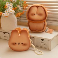 Ensemble de peluches lapin mignon 'Toast Croustillant' Kawaii, comprenant un oreiller lapin 'Toast Brûlé', une poupée et un porte-monnaie, jouet en peluche ultra doux, cadeau