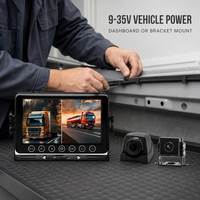 Moniteur de voiture AHD IPS 1080P de 7 pouces avec écran partagé 2 canaux, DVR, double caméra, vue latérale pour camion, fourgonnette, bus, camping-car, système d'aide au stationnement et à la marche arrière