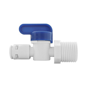 Vanne à bille en plastique 4 à 2 points avec filetage externe pour raccordement de tuyau de filtre à eau, haute capacité, ajustement universel - Product Image 3